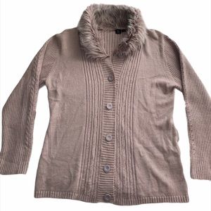 Capri Woman Lavender Button Down Knit Cardigan